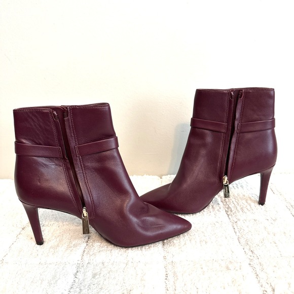Michael Kors High Heel Burgundy Boots Size 8.5 Career Sophisticated Professional - Picture 6 of 10